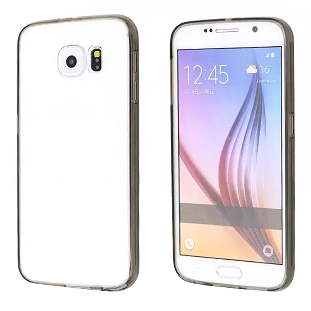 Wholesale Samsung Galaxy S6 Edge Plus Crystal Clear Gummy Hybrid